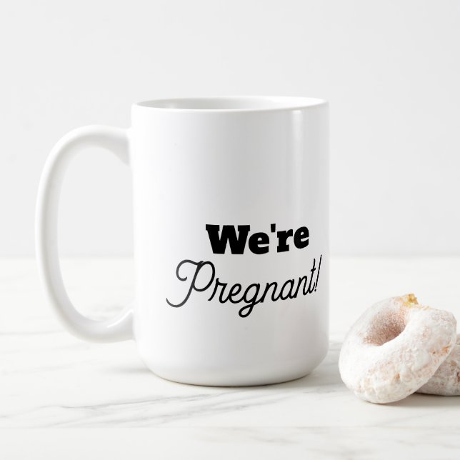 Werdende Eltern Faux-Spitze Kaffeetasse (Mit Donut)