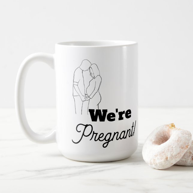 Werdende Eltern Faux-Spitze Kaffeetasse (Mit Donut)