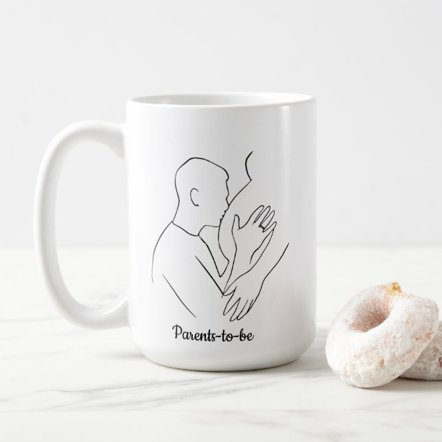 Werdende Eltern Faux-Spitze Kaffeetasse (Mit Donut)