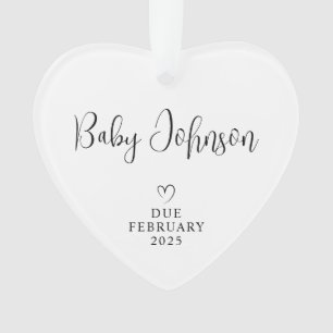 Werdende Eltern Foto Baby fällig 2027 Ornament