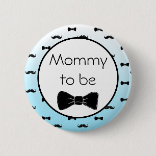 Werdende Mutter Baby-Party Fliege für Jungen Button