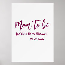 werdende Mutter Baby-Party Name Datum rosa einfach