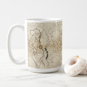 Werdende Mutter Faux-Spitze Kaffeetasse