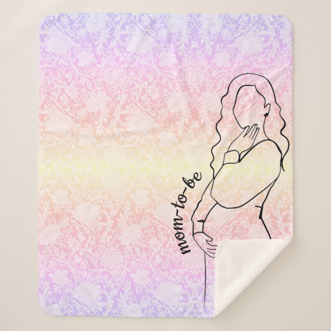 Werdende Mutter Faux-Spitze Sherpadecke (Vorderseite)