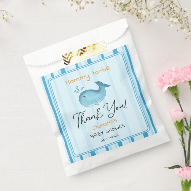 Werdende Mutter Süßer Wal Baby Shower Geschenktütchen (Versiegelt)