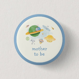 Werdende Mutter Weltraum Astronaut Jungen Baby-Par Button