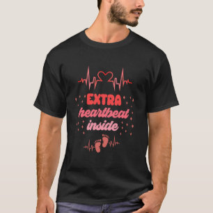 Werdende Mutter Zusätzlicher Herzschlag Drinnen Lu T-Shirt