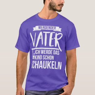 Werdender vater kind schaukeln weiß T-Shirt