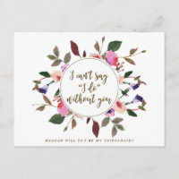 Werdet ihr meine Bridesmädchenkarte sein, rosa lil