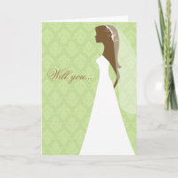 Werdet ihr meine Bridesmaid-Karte (grün) sein?