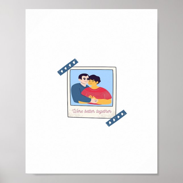 Were Better Together Graphic Minimal Design  Poster (Vorne)