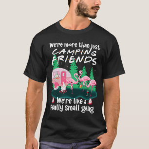 We're More Than Just Camping Friends Flamingo Camp T-Shirt