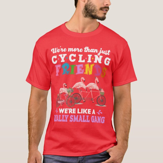 Were Morehan Just Cycling Friends Funny Familie T-Shirt (Vorderseite)