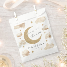 We're Over The Moon Boho Celestial Baby Shower Geschenktütchen