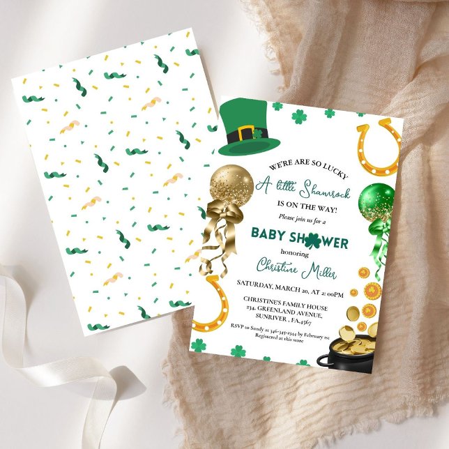 Were so glücklich St Patrick's Day Baby Shower Einladung (Von Creator hochgeladen)