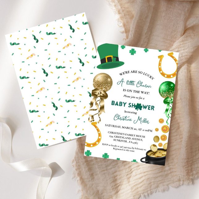 Were so glücklich St Patrick's Day Baby Shower Einladung (Von Creator hochgeladen)