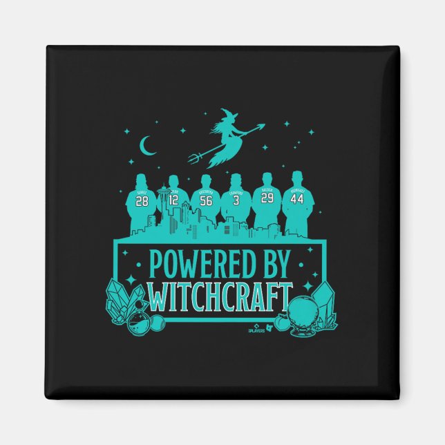 Wered By Witchcraft - Seattle Baseball Premium  Magnet (Vorne)