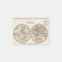 Wereldkaart Mapemonde Daniel de Lafeuilledelete Post-it Klebezettel