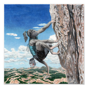 Wererat Girl Free Climbing Fantasy Foto Printing