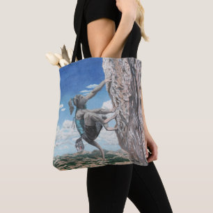 Wererat Girl Rock Climbing Grafische Tote Tasche