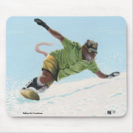 Wererat Snowboard Fantasy Art Mousepad