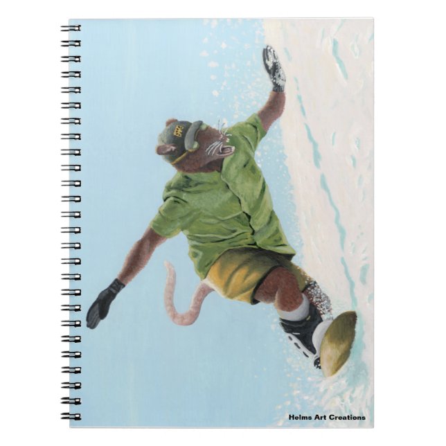 Wererat Snowboard Fantasy Art Notebook Notizblock (Vorderseite)