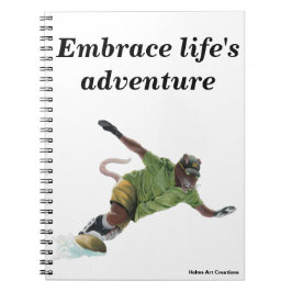 Wererat Snowboard Sports Fantasy Art Notebook Notizblock