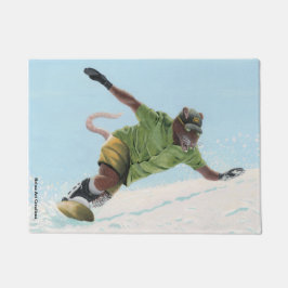 Wererat Snowboarder Fantasy Art Door Mat Fußmatte