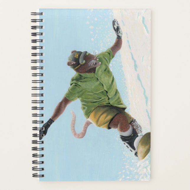 Wererat Snowboarder Fantasy Art Planner Planer (Vorderseite)