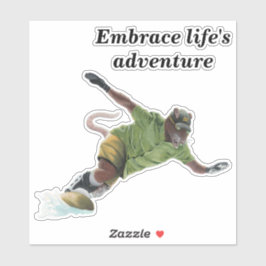 Wererat Snowboarder Sport Fantasy Art Sticker