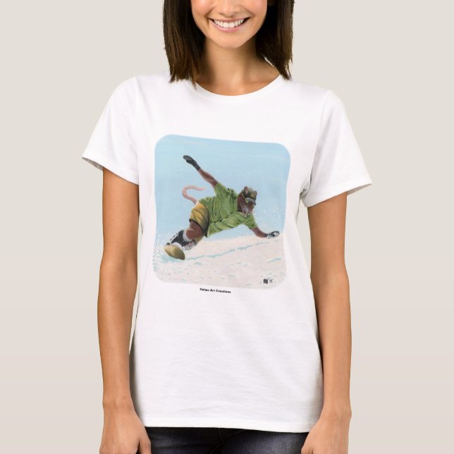 Wererat Snowboarder Sports Fantasy T - Shirt (Vorderseite)