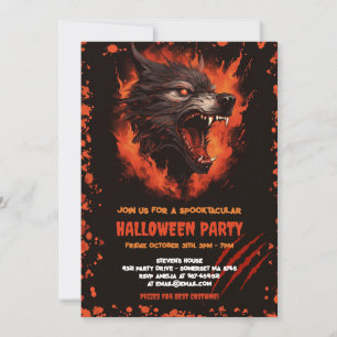 Werewolf Blood Gothic Halloween Einladung
