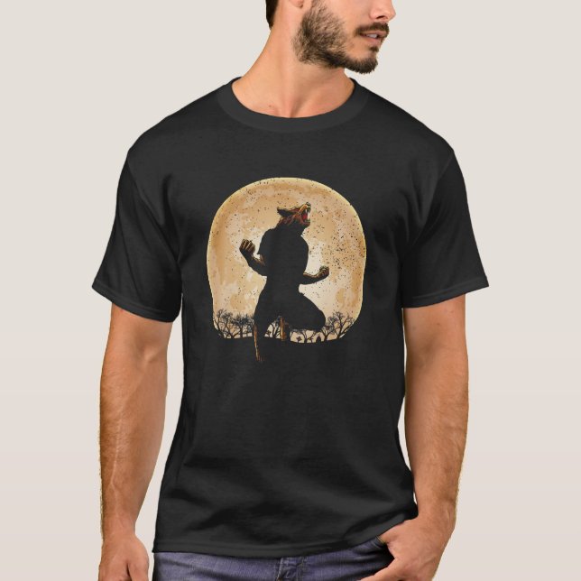 Werewolf - Boold Moonwolf - Lycan - Wolf Man - Hal T-Shirt (Vorderseite)