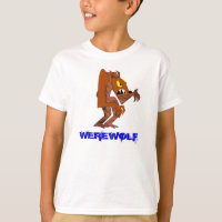 Werewolf-Cartoon-Entwurfs-T-Shirt