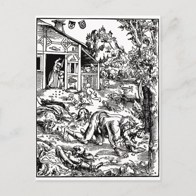 werewolf-clipart-8 postkarte (Vorderseite)