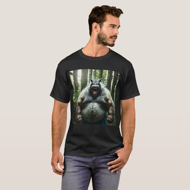 Werewolf, der den ganzen T - Shirt des Dorfes verz (Vorne ganz)