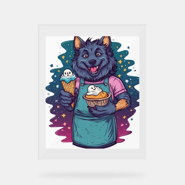 Werewolf-Eiscreme-Stand Acrylschild (Vorderseite)
