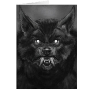 Werewolf face Card
