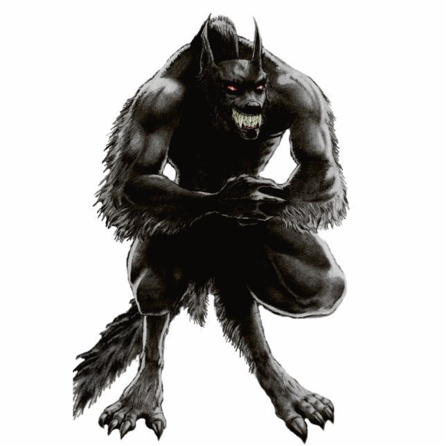 Werewolf-Foto-Skulptur Fotoskulptur Magnet (Vorne)