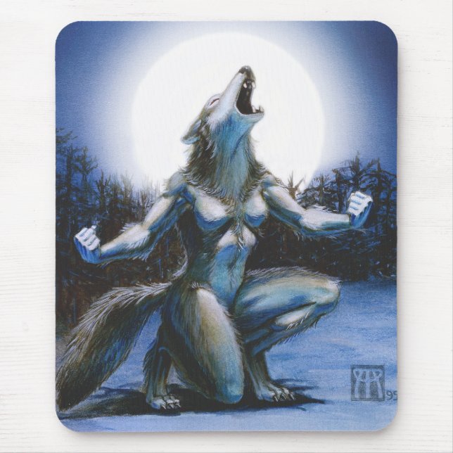 Werewolf-Frau Mousepad (Vorne)