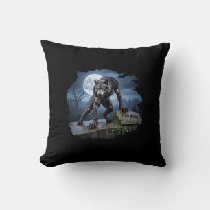 Werewolf Full Moon Throw Kissen - Gotischer Horror