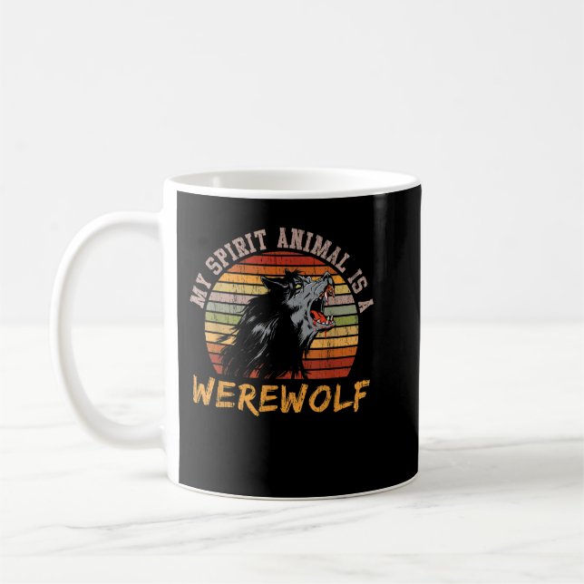 Werewolf Full Moon Vintag Werewolf Kaffeetasse (Links)