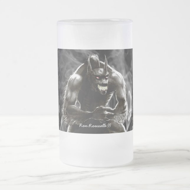 Werewolf-Glas-Tasse Mattglas Bierglas (Mittel)