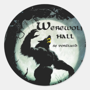 Werewolf-Hall-Aufkleber Runder Aufkleber