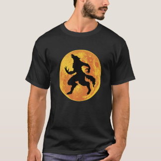 Werewolf Halloween Full Moon Scary Wolf Horror Laz T-Shirt