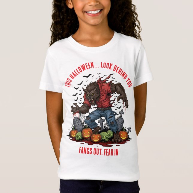 🐺 Werewolf Halloween Horror T-Shirt 🎃 (Vorderseite)