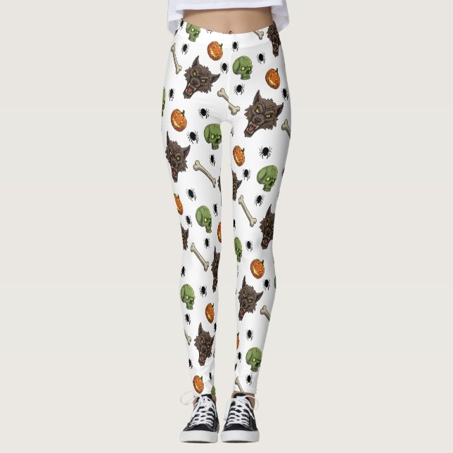 🐺 Werewolf Halloween Leggings 🎃 💀 (Vorderseite)