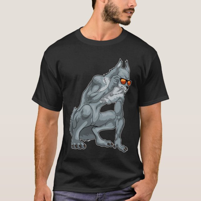 Werewolf Halloween-Sonnenbrille T-Shirt (Vorderseite)