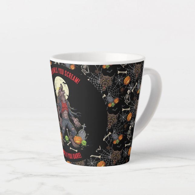 🐺 Werewolf Halloween Tasse 🎃 💀 (Rechte Ecke)