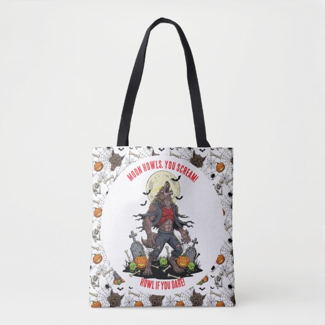🐺 Werewolf Halloween Tote 🎃 💀 (Vorderseite)